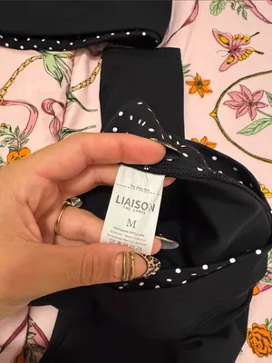 Liaison the Label Black Polka Dot Workout Set Size M thumbnail 3