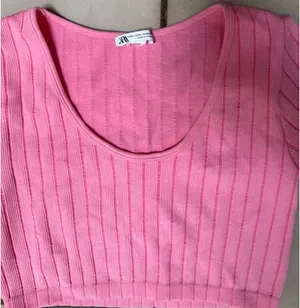 Brand New Zara SEAMLESS TOP Pink Size Large thumbnail 6