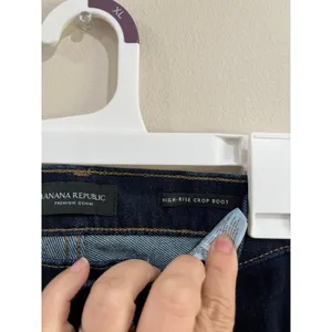 Banana Republic High Rise Crop‎ Boot Jeans Dark Wash Denim Size 25 thumbnail 3
