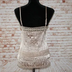 Apt9 Gold Spaghetti Strap Stretch Tank Top Size S thumbnail 3