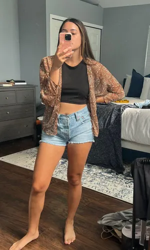 Brown floral Kimono Size M thumbnail 14