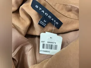 Staccato Faux Suede Bomber Jacket - Tan Brown thumbnail 5