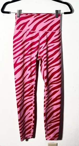 WILO THE LABEL Leggings Small Pink Zebra Print thumbnail 1