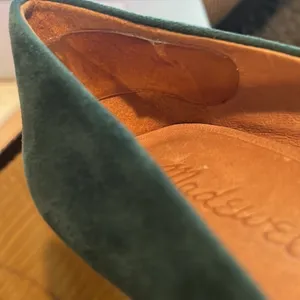 Madewell The Mira Suede‎ Point Toe Heels in Green Size 6 thumbnail 8
