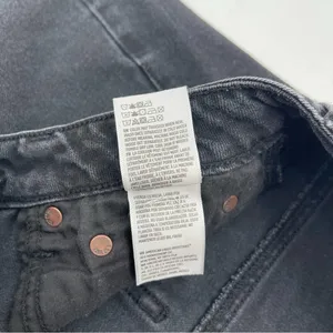 AMERICAN EAGLE Skirt Black Denim Jean Skirt Button Down Fly Mini Short Size 6 thumbnail 10