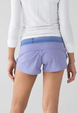 Lululemon Speed Short *4-way Stretch Lilac / Wave Twist Lilac Caspian Blue thumbnail 7