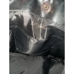 Victorias Secret Limited Edition Flirty Fringe Tote Bag Black Faux Leather Goth thumbnail 7