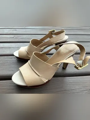 Franco Sarto Neutral Beige Open-Toe Slingback Heels🌷🌷 thumbnail 9
