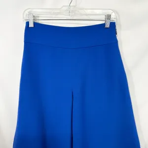 Artelier Nicole Miller Sz 6 Gaucho Pants Royal Blue Wide Culottes High Rise 1518 thumbnail 3