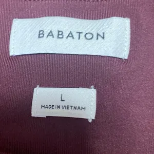 Aritzia Babaton Red Maroon Long Sleeve Crew Neck T Shirt Bodysuit Top Size L thumbnail 3