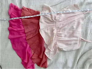 Women's Trixx Ombre Tiered Mini Dress Size M Pink Ombre thumbnail 7