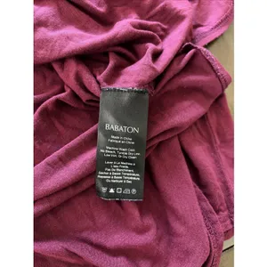 Babaton Relaxed Scoop Neck Top Womens Size‎ M Burgundy 3/4 Sleeve Jersey Aritzia thumbnail 5