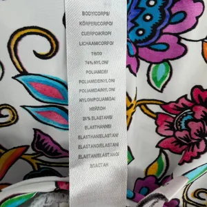 Nanette Lepore Long Sleeve Floral Zip Rash Guard Swim Shirt Size Large thumbnail 10