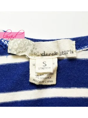 Derek Heart Striped Ruched Scrunched Sweetheart Bust Skater A-Line Fit & Flare S thumbnail 7
