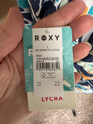Roxy Women's Long Sleeve Floral Top in Navy, Teal & Orange thumbnail 3