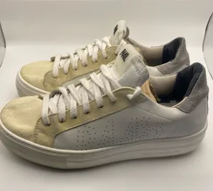 P448 women’s John platform Sneaker white cream comfort shoe 38 7.5 thumbnail 1