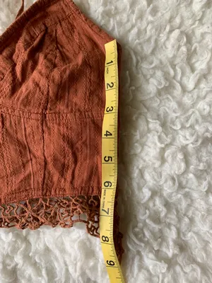 FP One Crochet Lace Bottom Boho Cropped Tank Bralette thumbnail 5