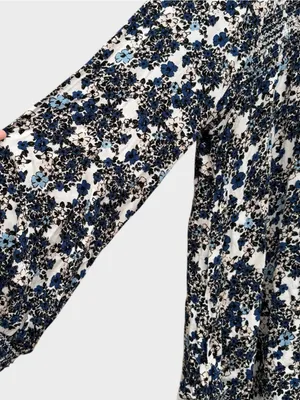 Free People Mock Neck Floral Smocked Yoke Tunic thumbnail 3