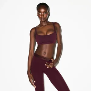 Nike Skims Vintage Seamless Scoop Bra Currant Size Small thumbnail 9