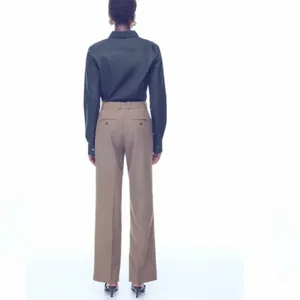 ARITZIA Babaton Agency Pant Wool Trousers Tan Front Crease Minimalist like new 0 thumbnail 12