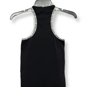 Iets Frans Black Bodycon Dress Logo Tape Racerback Mini Sporty Athletic S NWOT thumbnail 8