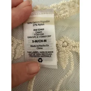 Time & Tru Lace Kimono Women S-M Cream Sheer Embroidered Coverup Boho Ethereal thumbnail 5