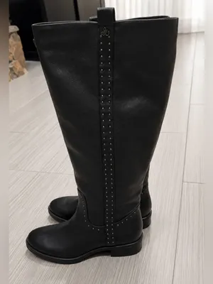 Sam Edelman Prina Wide Calf Black Leather Riding Boots 6.5W NWB thumbnail 4