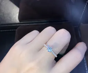 Beautiful Gold Electroplated CZ Ring Size 8 thumbnail 2
