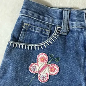 Limited Too Denim Shorts with Pink Floral Embroidery thumbnail 4