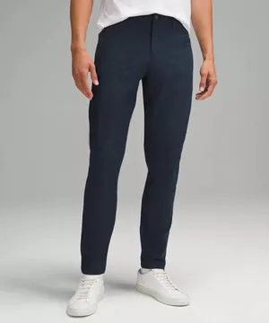 32 Men’s Lululemon Athletica Navy Pants ABC Slim-Fit 5 Pocket Pant Warpstreme thumbnail 1