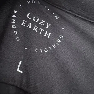 Cozy Earth Pajama Set L Black Bamboo Stretch-Knit Long Sleeve Button Down thumbnail 9