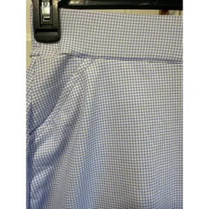 Peter Millar Womens XS Golf Skort Blue White Houndstooth Athletic UPF 50+ read thumbnail 2