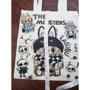 Labubu Chic Kawaii Retro Eco Friendly Trendy Sturdy Reusable Tote Bag thumbnail 2