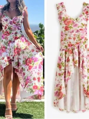 Abercrombie & Fitch Floral High Lo Ruffle Dress thumbnail 2