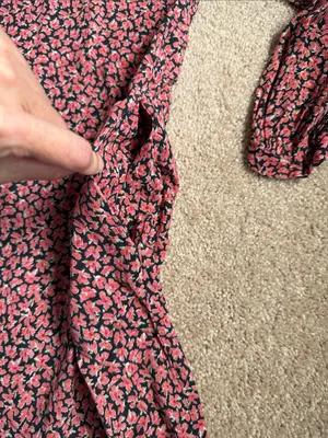 Zara Ditsy Floral Mini Shirt Dress Size Medium thumbnail 3