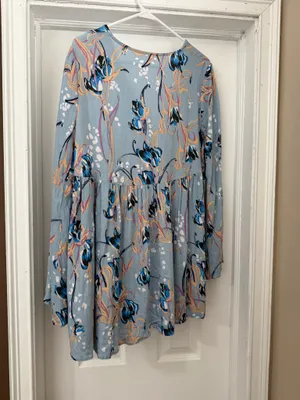 Free People Dress Mini Floral Small Long Sleeve thumbnail 2