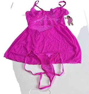 Elegant Moments Lace Adult Women Lingerie Babydoll Style 4438 size Medium Pink thumbnail 1