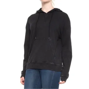 Splits59 Black Mineral Wash French‎ Terry Pullover Hoodie Sweater Womens Size XS thumbnail 2