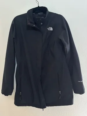 The North Face Apex Softshell Jacket Womens L Black Windproof Mid Length Coat thumbnail 1