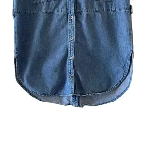 Andrea Jeans Sleeves Denim Blue Button Down Algodon Casual Minimalist Bohemian W thumbnail 4
