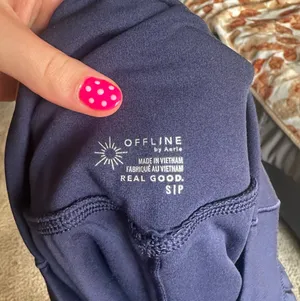 Offline by Aerie Navy Pleated Shorts thumbnail 4