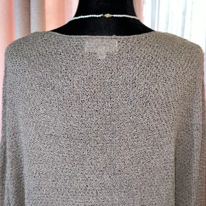 Listicle Size M Beige Loose Knit Oversized Sweater thumbnail 9