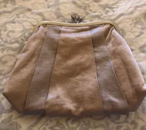 Cream and Silver Clutch thumbnail 1