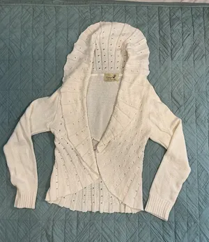 Oonagh by Nanette Lepore Cream Hooded Open-Front Knit Cardigan thumbnail 1