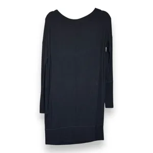 Athleta Long Sleeve Black Sweater‎ Off Shoulder Shift Dress Size S thumbnail 2