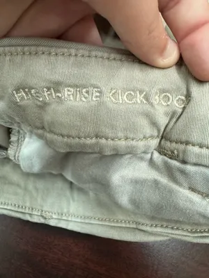 American Eagle Stretch High-Rise Kick Boot Khaki Pants Size 10 thumbnail 5