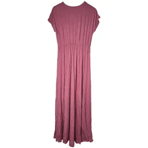 Lulus Easy for Me Rusty Rose Short Sleeve Maxi Dress 44558 Medium thumbnail 4