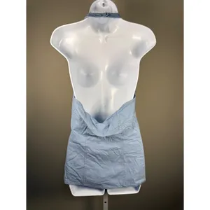 Urban Outfitters Sari Linen Blend‎ Halter Vest Top Blue Coastal Boho NWT thumbnail 5