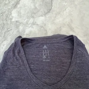 Adidas Michigan Wolverines Blue Short Sleeve‎ V-Neck Logo Shirt Size Medium M thumbnail 4