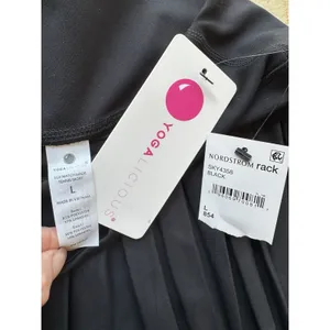 NWT Yogalicious Lux Match Made Black Pleated Pull On Tennis Skort Size Large thumbnail 5